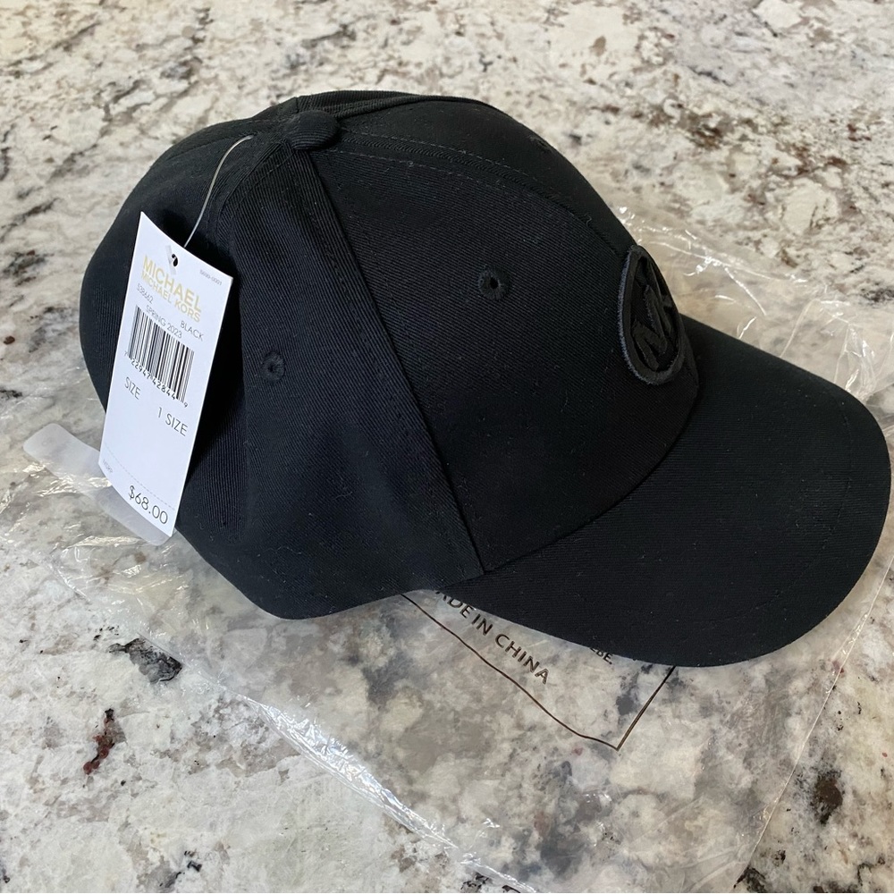 Michael Kors Black Baseball Hat